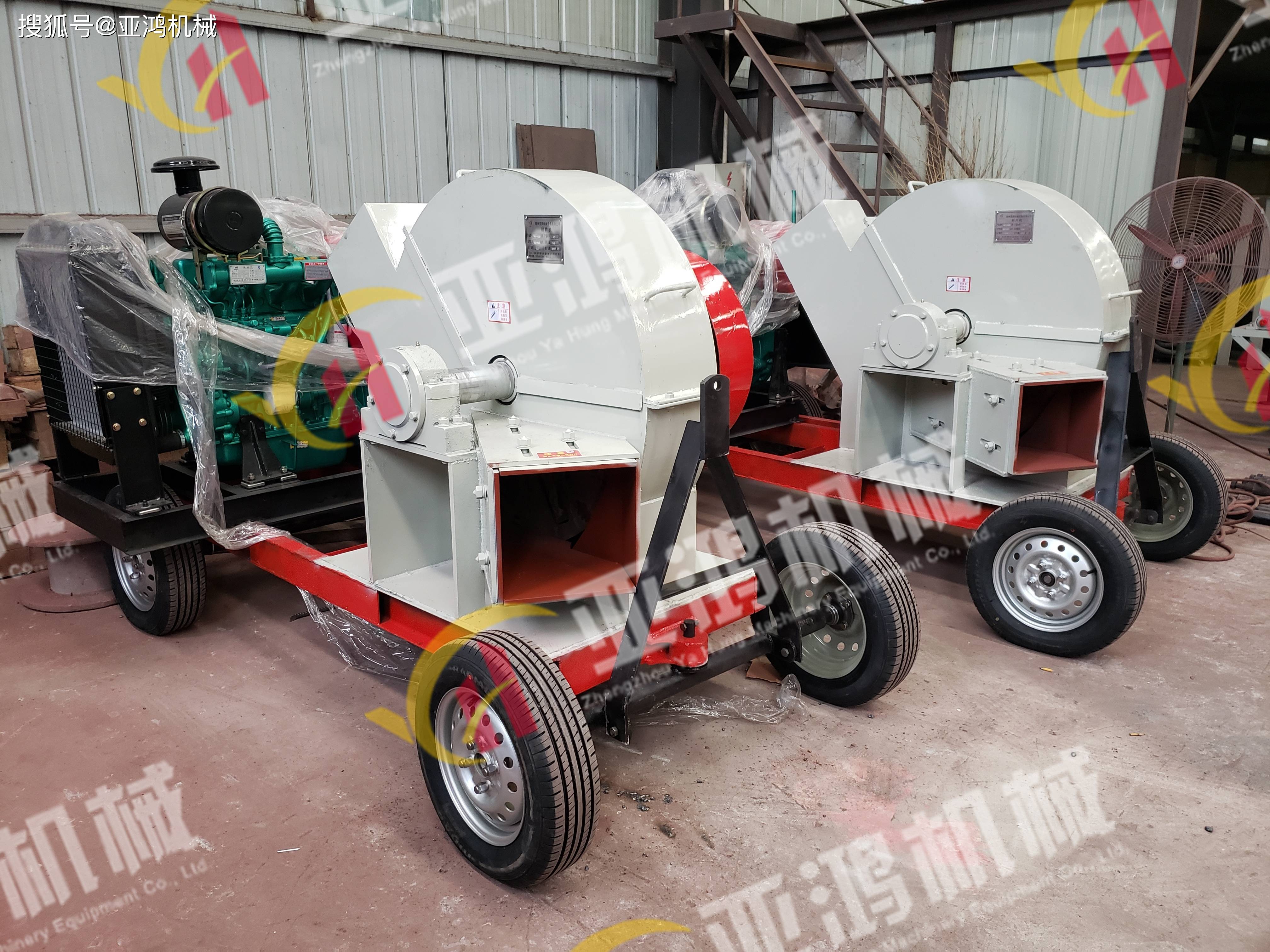 小型移动式木材切片机 干湿两用木材打片机图片
